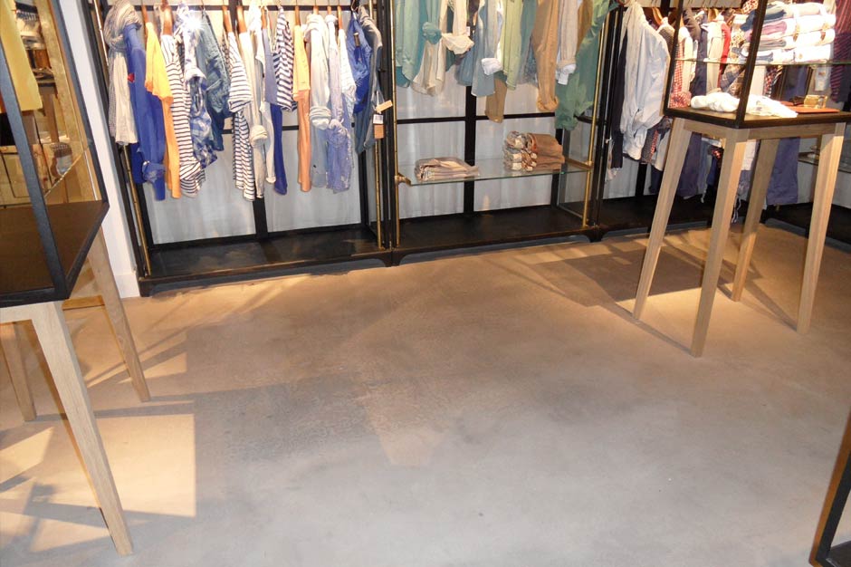Daacha designvloer in een kledingwinkel